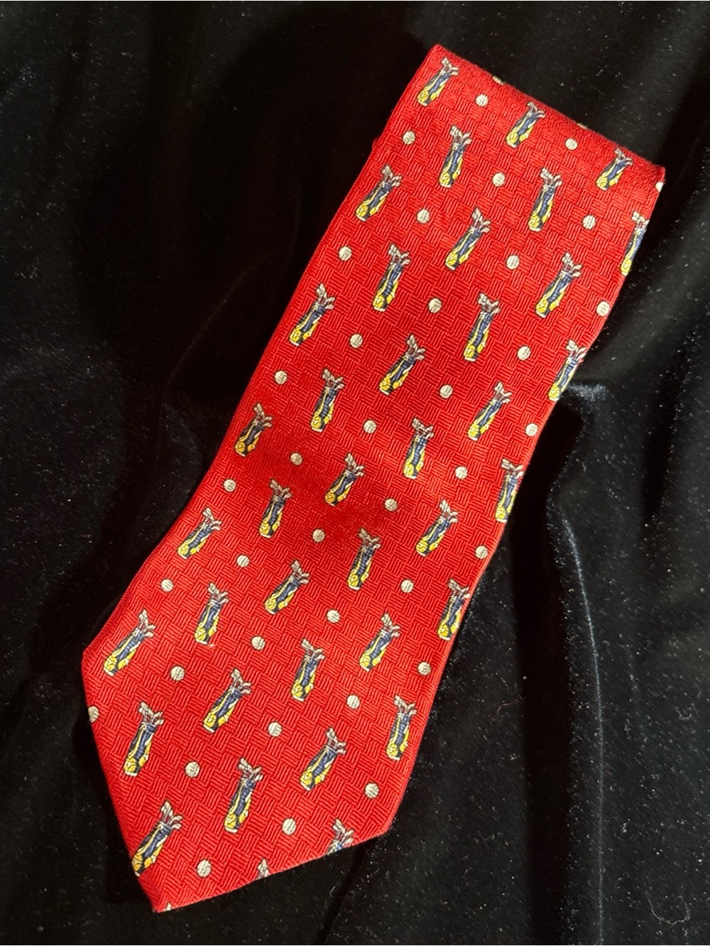 Tommy Hilfiger Golf Theme Men’s Necktie 100% Silk Made In USA